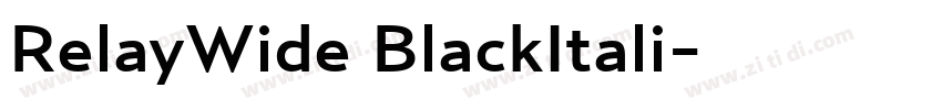 RelayWide BlackItali字体转换
